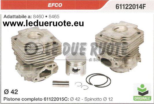 61122014F KIT CILINDRO E PISTONE EFCO 8460 8465 DECESPUGLIATORE ORIGINALE Ø 42