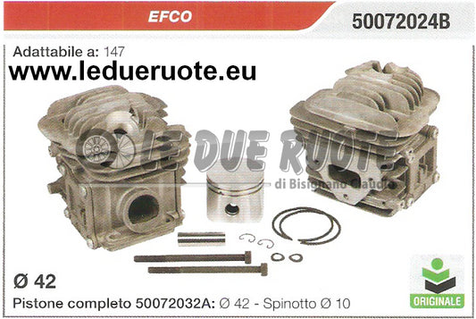 50072024B KIT CILINDRO E PISTONE EFCO 147 MOTOSEGA ORIGINALE Ø 42