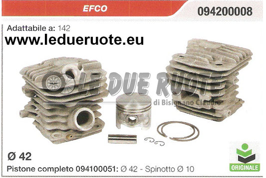 094200008 KIT CILINDRO E PISTONE EFCO 142 MOTOSEGA ORIGINALE Ø 42