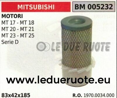 1970003400 FILTRO ARIA MOTORE MITSUBISHI MT 17 18 20 21 23 25 SERIE D 83x42x185