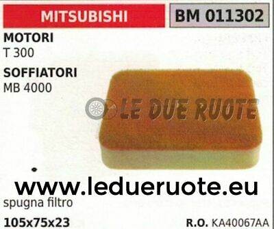 KA40067AA SPUGNA FILTRO ARIA MOTORE MITSUBISHI T300 SOFFIATORE MB4000 105x75x23