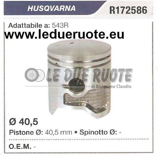 R172586 PISTONE COMPLETO HUSQVARNA 543R DECESPUGLIATORE Ø 40,5