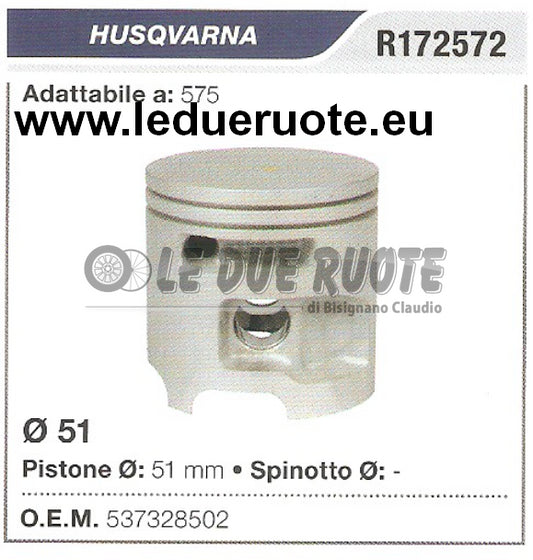 537328502 PISTONE COMPLETO HUSQVARNA 575 MOTOSEGA  Ø 51