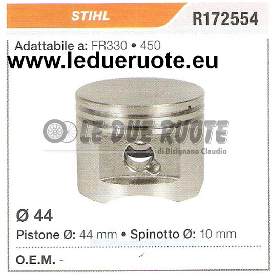 R172554 PISTONE COMPLETO STIHL FR330 450 DECESPUGLIATORE Ø 44 SPINOTTO 10