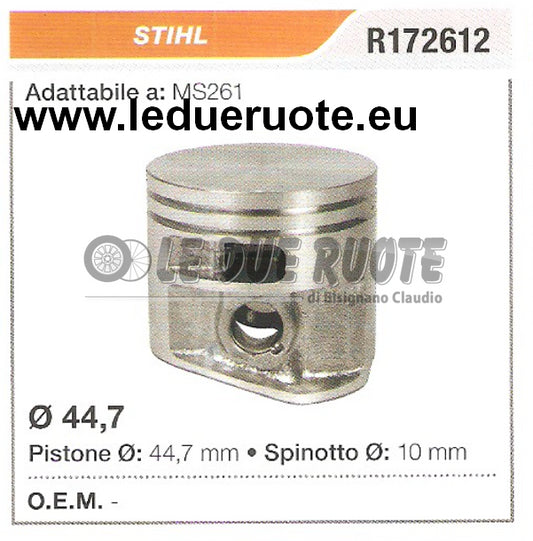 R172612 PISTONE COMPLETO STIHL MS261 MOTOSEGA Ø 44,7 SPINOTTO 10