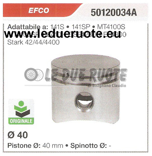 50120034A PISTONE COMPLETO EFCO MT4100SP DSF4200 EF4300 ORIGINALE MOTOSEGA Ø 40