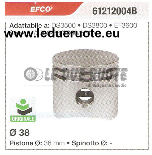 61212004B PISTONE COMPLETO EFCO STARK 37 3700 ORIGINALE DECESPUGLIATORE Ø 38