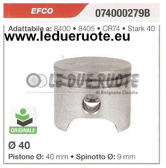 074000279B PISTONE COMPLETO EFCO CR74 STARK40 ORIGINALE DECESPUGLIATORE Ø 40