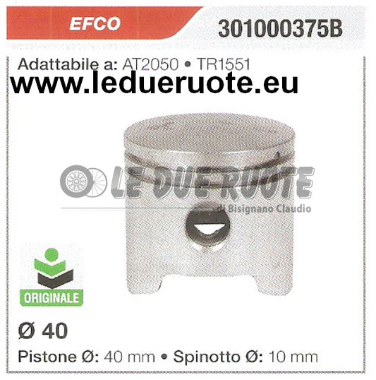 301000375B PISTONE COMPLETO EFCO AT2050 TR1551 ORIGINALE TRIVELLA Ø 40