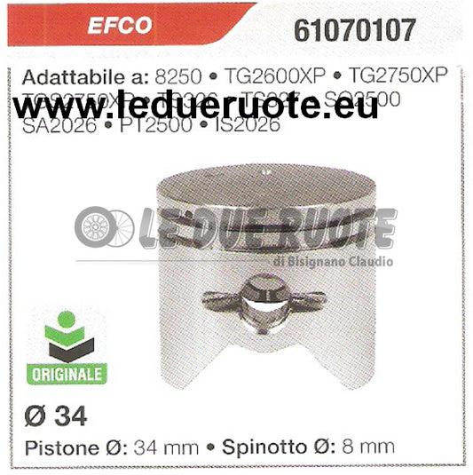 61070107 PISTONE COMPLETO EFCO SA2026 PT2500  ORIGINALE DECESPUGLIATORE Ø 34