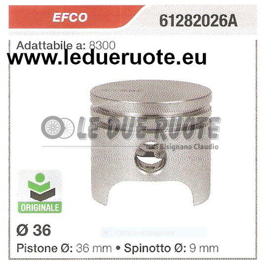 61282026A PISTONE COMPLETO EFCO 8300 ORIGINALE DECESPUGLIATORE Ø 36 SPINOTTO 9