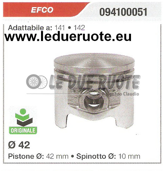 094100051 PISTONE COMPLETO EFCO 141 142 ORIGINALE MOTOSEGA Ø 42 SPIN 10