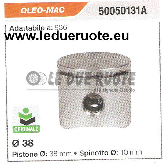 50050131A PISTONE COMPLETO OLEO MAC 936 ORIGINALE MOTOSEGA Ø 38 SPINOTTO 10