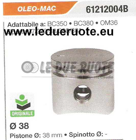 61212004B PISTONE COMPLETO OLEO MAC SPARTA 38 380  ORIGINAL DECESPUGLIATORE Ø 38