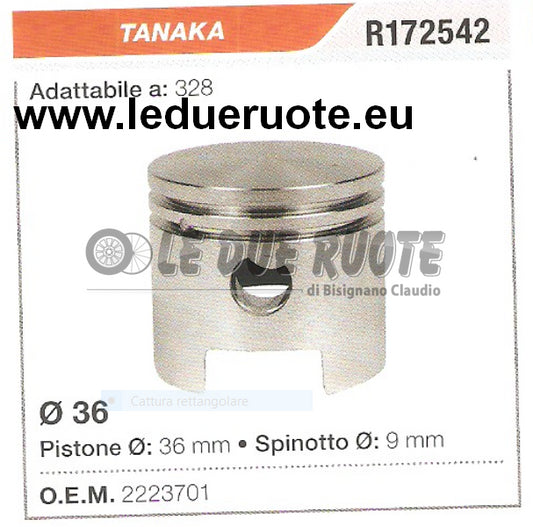 2223701 PISTONE COMPLETO TANAKA 328 DECESPUGLIATORE Ø 36 SPINOTTO 9