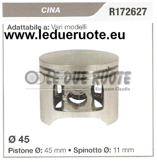R172627 PISTONE COMPLETO CINESE VARI MODELLI MOTOSEGA DECESPUGLIATORE Ø 45