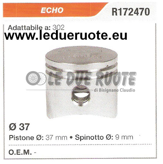 R172470 PISTONE COMPLETO ECHO 302 MOTOSEGA Ø 37 SPINOTTO 9