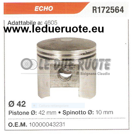 10000043231 PISTONE COMPLETO ECHO 4605 DECESPUGLIATORE Ø 42 SPINOTTO 10