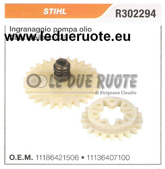 11186421506 INGRANAGGIO POMPA OLIO MOTOSEGA STIHL 028 ALTA QUALITÀ
