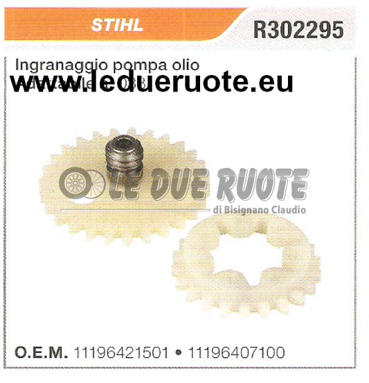11196421501 INGRANAGGIO POMPA OLIO MOTOSEGA STIHL 038 ALTA QUALITÀ - ADATTABILE