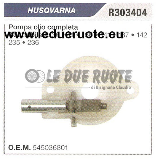 545036801 POMPA OLIO COMPLETA MOTOSEGA HUSQVARNA 142 235 236 ALTA QUALITÀ
