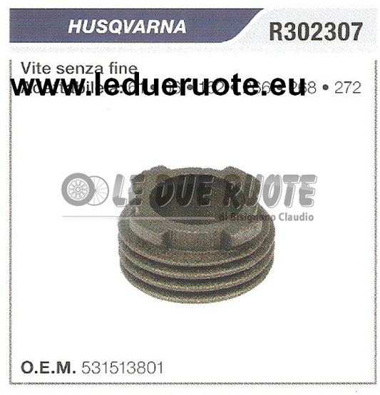 531513801 VITE SENZA FINE POMPA OLIO MOTOSEGA HUSQVARNA 266 268 272 ALTA QUALITÀ