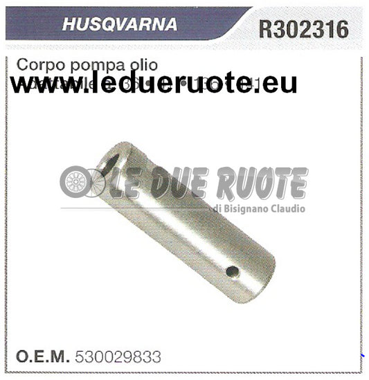 530029833 CORPO POMPA OLIO MOTOSEGA HUSQVARNA 36 41 136 141 ALTA QUALITÀ
