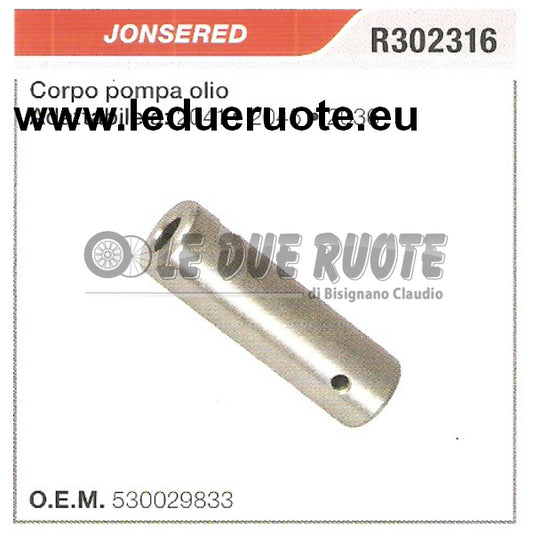530029833 CORPO POMPA OLIO MOTOSEGA JONSERED 2041 2045 2036 ALTA QUALITÀ