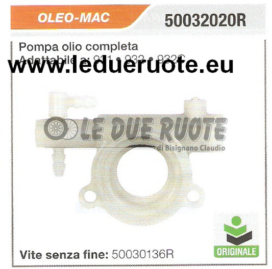 50032020R POMPA OLIO COMPLETA MOTOSEGA OLEO MAC 931 932 932C HQ ORIGINALE
