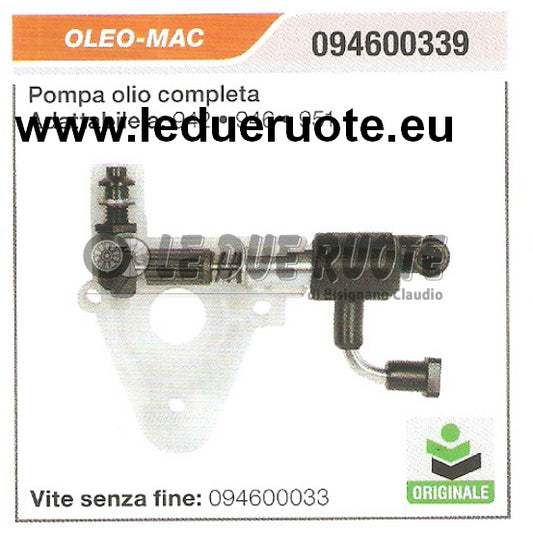 094600339 POMPA OLIO COMPLETA MOTOSEGA OLEO MAC 942 946 951 HQ ORIGINALE