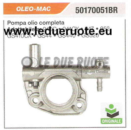 50170051BR POMPA OLIO COMPLETA MOTOSEGA OLEO MAC 952 GS410CX HQ ORIGINALE