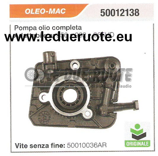 50012138 POMPA OLIO COMPLETA MOTOSEGA OLEO MAC 956 962 965HD HQ ORIGINALE