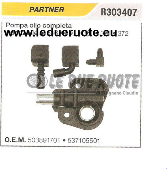 537105501 POMPA OLIO COMPLETA MOTOSEGA PARTNER 346 350 351 371 372 ALTA QUALITÀ