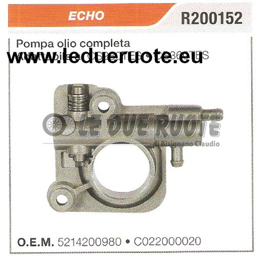 C022000020 POMPA OLIO COMPLETA MOTOSEGA ECHO CS280TES CS360TES ALTA QUALITÀ