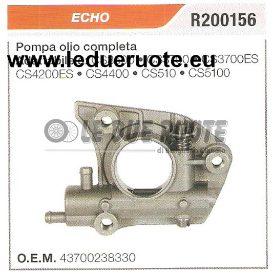 43700238330 POMPA OLIO COMPLETA MOTOSEGA ECHO CS3700ES CS4200ES ALTA QUALITÀ