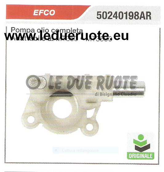 50240198AR POMPA OLIO COMPLETA MOTOSEGA EFCO MT350 MT3500 ORIGINALE ALTA QUALITÀ
