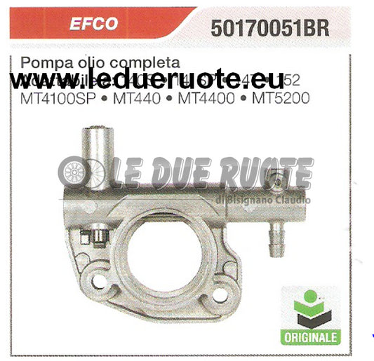 50170051BR POMPA OLIO COMPLETA MOTOSEGA EFCO MT4100SP MT4400 141SP ORIGINALE HQ
