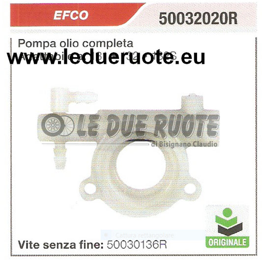 50032020R POMPA OLIO COMPLETA MOTOSEGA EFCO 131 132 132S ORIGINALE ALTA QUALITÀ