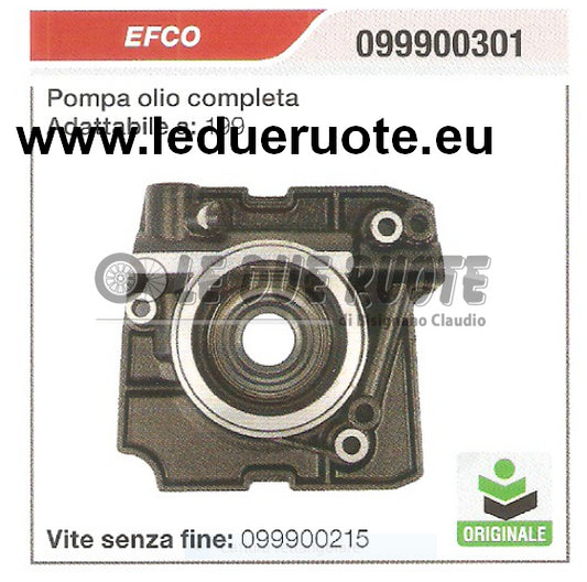 099900301 POMPA OLIO COMPLETA MOTOSEGA EFCO 199 ORIGINALE ALTA QUALITÀ