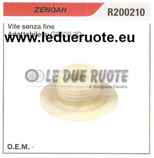 R200210 VITE SENZA FINE POMPA OLIO MOTOSEGA ZENOAH G2500 2D ALTA QUALITÀ