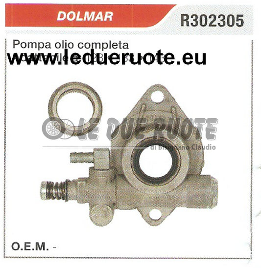 R302305 POMPA OLIO COMPLETA MOTOSEGA DOLMAR 123 133 143 ALTA QUALITÀ