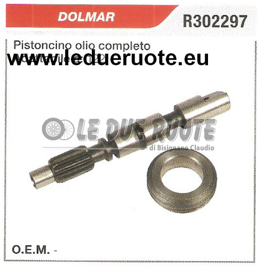 R302297 PISTONCINO POMPA OLIO COMPLETO MOTOSEGA DOLMAR 122 ALTA QUALITÀ