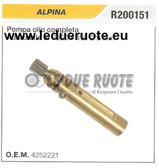 4252221 POMPA OLIO COMPLETA MOTOSEGA ALPINA P360 410 (Ø 9 ) ALTA QUALITÀ