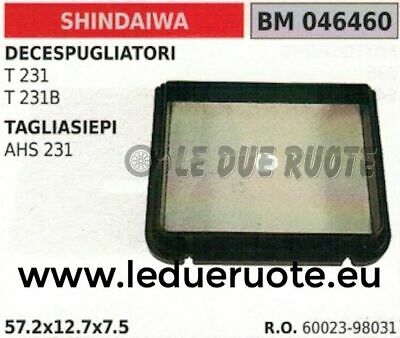 6002398031 FILTRO ARIA TAGLIASIEPE TOSASIEPI SHINDAIWA T231 T231B 57.2x12.7x7.5