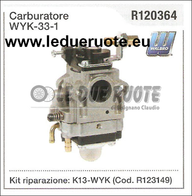 R120364 CARBURATORE A MEMBRANA WALBRO WYK-33-1