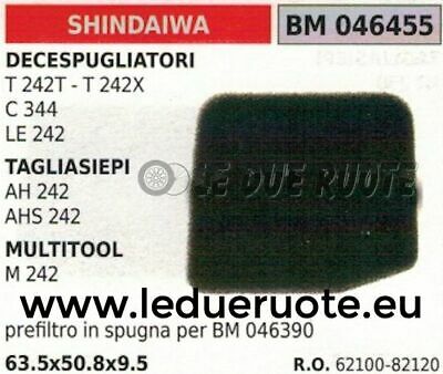6210082120 SPUGNA FILTRO ARIA DECESPUGLIATORE SHINDAIWA C344 LE242 63.5x50.8x9