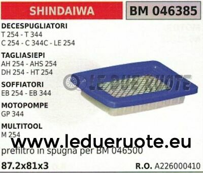 A226000410 FILTRO ARIA DECESPUGLIATORE SHINDAIWA T254 T344 C254 C 344C 87.3x81x3