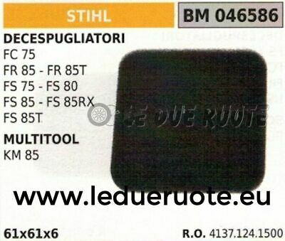 41371241500 SPUGNA FILTRO ARIA DECESPUGLIATORE STIHL FS85 FS85RX FS85T