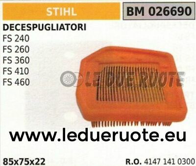 41471410300 FILTRO ARIA DECESPUGLIATORE STIHL FS 360 410 FS460 FS 460 85x75x22