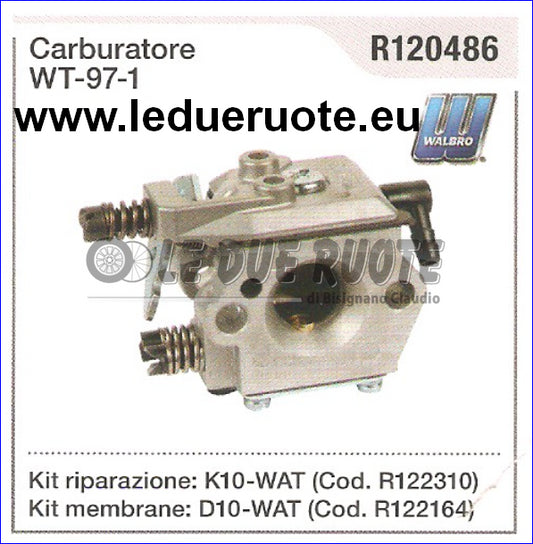 R120486 CARBURATORE A MEMBRANA WALBRO WT - 97 - 1